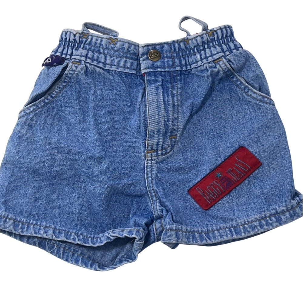Vintage Lee Kids 1990's Blue Denim Shorts Boys‎ 3T Streetwear Retro Preppy